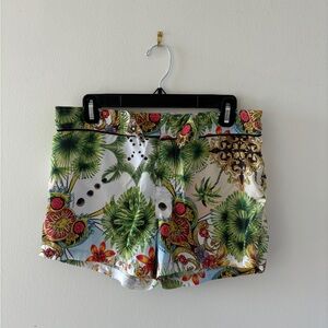 Versace Tropical Print Shorts